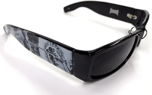Vista 4 de Dyse One Sombras American Indian Arrow Negro Gafas De Sol California Lowrider Style, Marcos negros lente de tinte limusina negra.