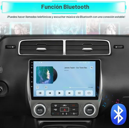 Vista 7 de Radio de coche para Chevrolet Camaro 2010-2015 Android 15 con pantalla táctil de 9 pulgadas 2GB+64GB Carplay, Android Auto, navegación en línea