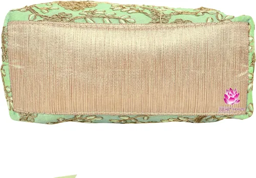 Vista 3 de Bolso de boda para niñas con diseño étnico indio Potli