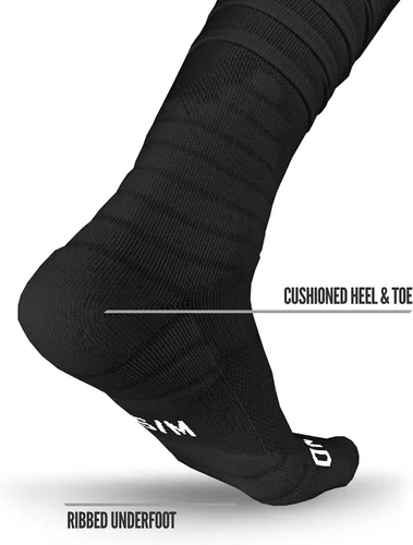 Vista 4 de Nxtrnd XTD - Calcetines de fútbol americano fruncidos, calcetines deportivos acolchados extralargos para hombres y niños
