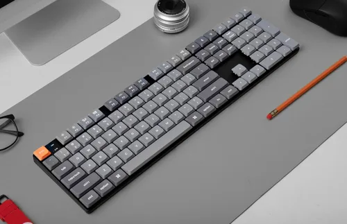 Vista 7 de Keychron Teclado mecánico inalámbrico ultra delgado K5 Max, QMK/VIA programable de 3 modos Bluetooth/2.4 GHz/cableado con retroiluminación RGB