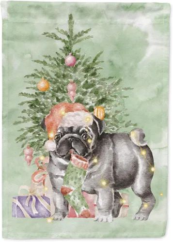 Vista 11 de Caroline's Treasures CK8213GF Bulldog Inglés #2 Regalos de Navidad y árbol de jardín Bandera de buzón Bandera decorativa para patio exterior, patio