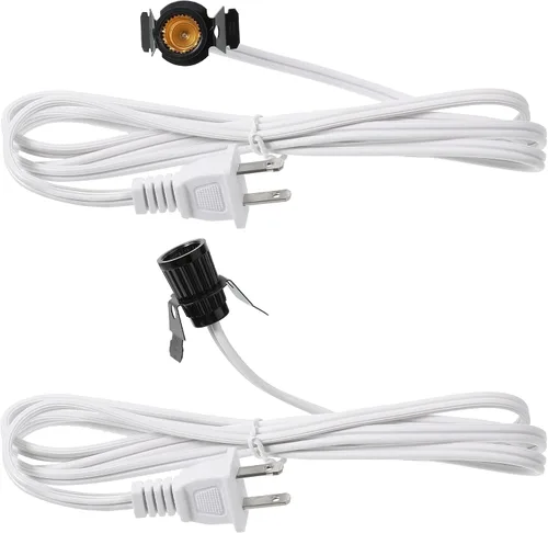 Vista 8 de Macarrie 2 Piezas Cables de Lámpara con Clip con Portalámparas E12 Cable de Repuesto de Lámpara Individual para Accesorios de Decoraciones de Pueblo