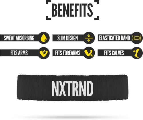 Vista 3 de 1 par de bandas de bíceps Nxtrnd, bandas absorbentes de sudor para el brazo, accesorio de fútbol americano