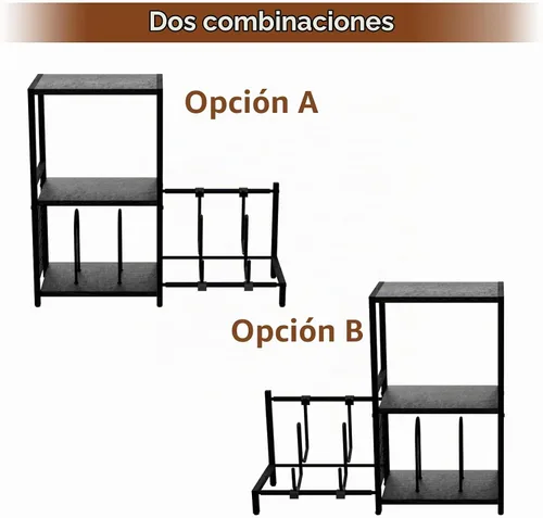 Vista 6 de YAKANJ Mesa Auxiliar con Soporte para Guitarra, Soporte para Tocadiscos, Almacenamiento para Discos de Vinilo, Soporte de 2 Niveles para Guitarra