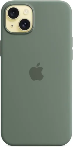 Vista 2 de Apple Funda de silicona para iPhone 15 Plus con MagSafe - Cypress - MT183ZM/A