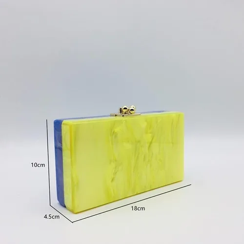 Vista 2 de CZDYUF - Bolso de noche de acrílico con cadena mixta de perlas, bolso de mano para boda, fiesta