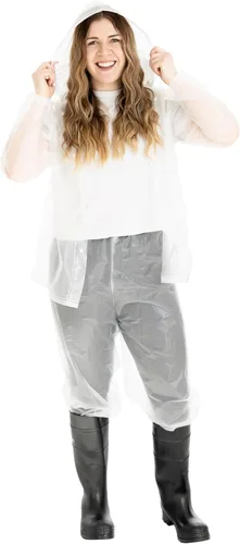 Vista 4 de Stansport Traje impermeable Peva, transparente, mediano