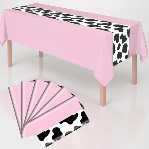 Vista 11 de Mantel rectangular de 3 piezas para decoración de fiestas de cumpleaños, mantel de plástico de 108 x 54 pulgadas, desechable, suministros
