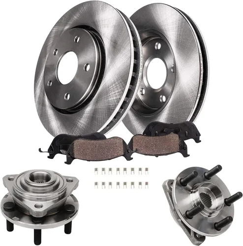 Vista 15 de Detroit Axle - Kit de freno delantero de 6 piezas para Honda CR-V 2002, 2003, 2004, rotores de freno de disco, pastillas de freno de cerámica
