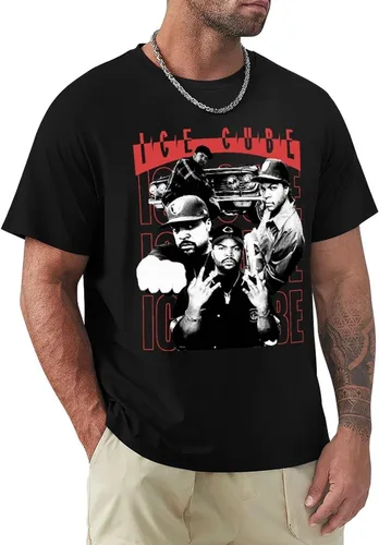 Vista 3 de Camisetas musicales de algodón de manga corta con cuello redondo para hombre, camisetas gráficas de moda