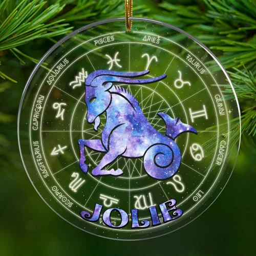Vista 8 de Adorno personalizado de constelación de acuario, regalos para mujeres y hombres, acrílico con nombre personalizado, regalo del zodiaco para él