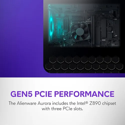 Vista 5 de Alienware Escritorio para juegos, RTX 5060 Ti, Intel Ultra7 265F