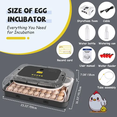 Vista 9 de Sailnovo 70 incubadoras de huevos, humidificación automática y control