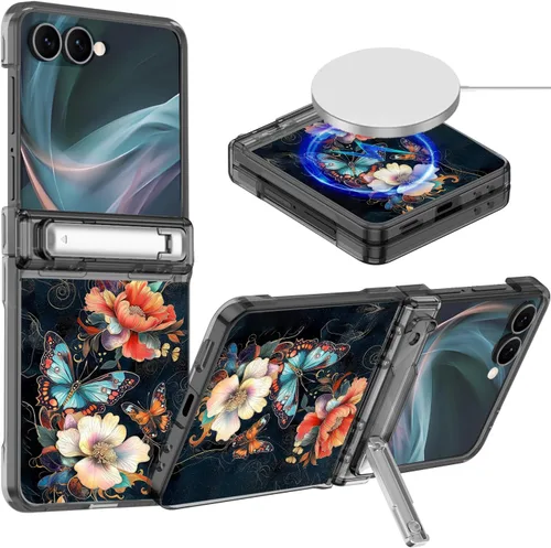 Vista 29 de Hekodonk Funda para Galaxy Z Fold 6, compatible con MagSafe, brilla en la oscuridad, protector de pantalla frontal, soporte, protección de bisagra