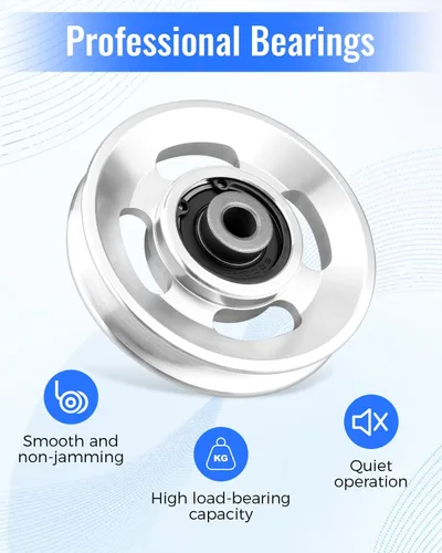 Vista 5 de Rueda de polea de cable de aleación de aluminio apta para equipos de gimnasio en casa, accesorios de extracción de máquina de ejercicios, 6