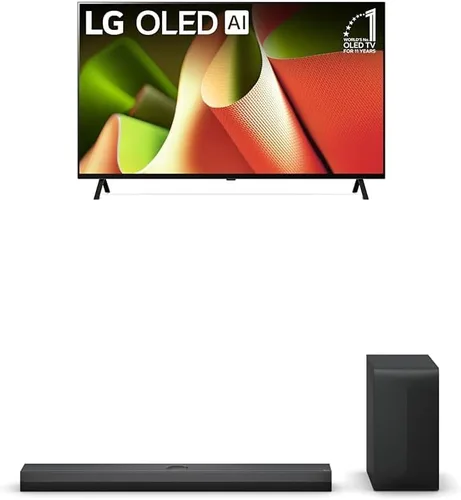 Vista 20 de LG Pantalla plana con procesador Smart TV 4K de 55 pulgadas clase OLED serie B4 con control remoto mágico alimentado por IA con Alexa incorporado