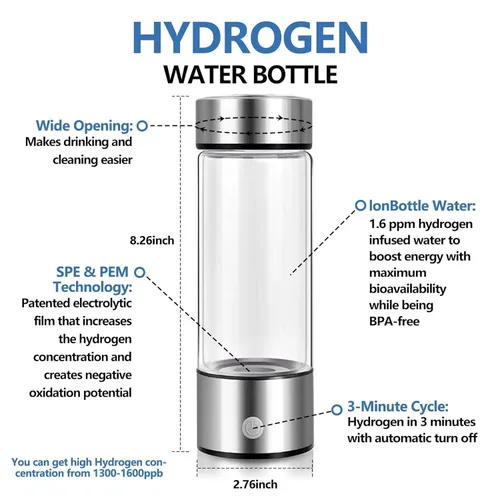 Vista 5 de Botella de agua de hidrógen