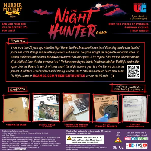 Vista 4 de Murder Mystery Party The Night Hunter, ¿Puedes atrapar al asesino antes de que sea demasiado tarde? Murder Mystery Party Game, para mayores de 14