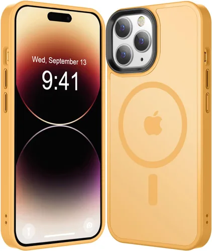 Vista 34 de Fuerte magnético para iPhone 11, compatible con Magsafe, [resistente a caídas de 13 pies] Funda trasera translúcida mate con sensación de piel