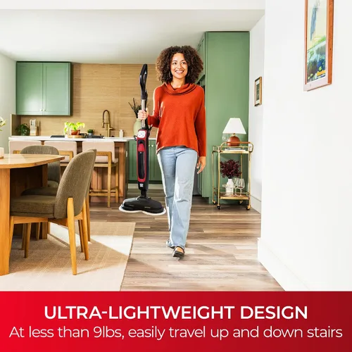 Vista 8 de Kenmore SM2070 S300 Series Steam Spin Mop for Scrubbing and Sanitizing 2 Modes, XL Water Tank, Swivel Steering, LED Headlights, Powerful Corded