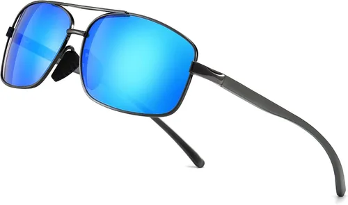 Vista 31 de SUNGAIT lentes de sol polarizados rectangulares livianos con protección 100% contra rayos UV