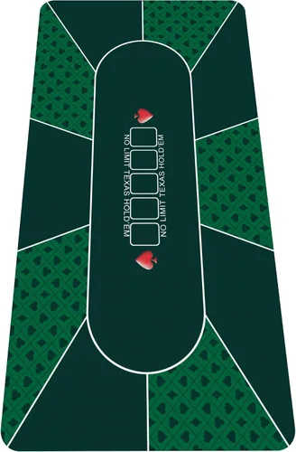 Vista 8 de nuveti Mesa de póquer de 47 x 24 pulgadas, cubierta de mesa de póquer portátil Texas Hold'em, mesa de póquer plegable, parte inferior de goma