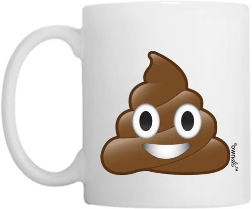 Vista 5 de owndis Taza Poo Poop Cara Texto Imagen Taza De Café-0002-Negro