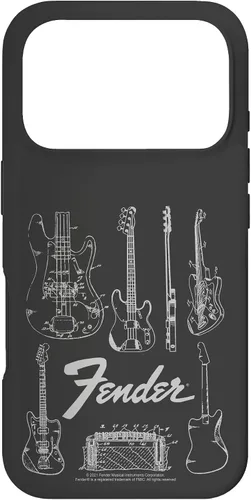 Vista 30 de Fender Carcasa de Guitars Line Art para iPhone 17