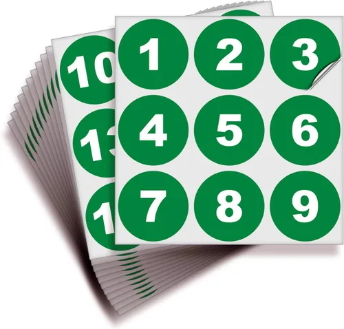 Vista 33 de iSYFIX Calcomanías negras de números consecutivos – 1 a 100, 1 pulgada, 1 juego – Vinilo autoadhesivo de alta calidad, ideal para inventario