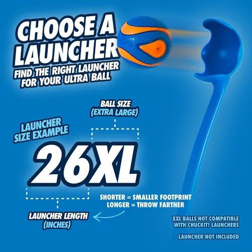 Vista 8 de Chuckit! Bola ultra chirriante, flotadores, XL 3.5 pulgadas, para perros Squeaker