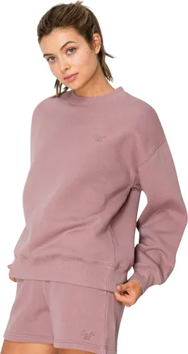 Vista 24 de Cali1850 Sudadera Cloud Nine Fleece Crew para mujer, ajuste relajado, cuello acanalado, puños y dobladillo