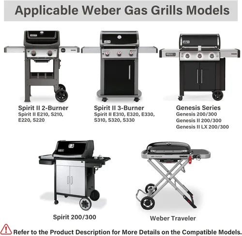Vista 4 de Recogedor de grasa con 10 protectores de aluminio para Weber Spirit/Spirit II 200/300 Genesis y Genesis II LX200/300 Series Grill, pieza de repuesto