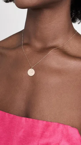 Vista 3 de Collar con colgante corto mantra de 14 quilates para mujer