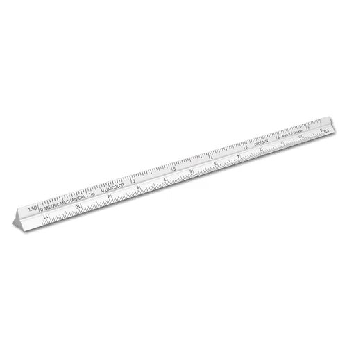 Vista 44 de Alumicolor Regla Métrica de Bolsillo para Arquitecto de Aluminio, 15CM, Negro