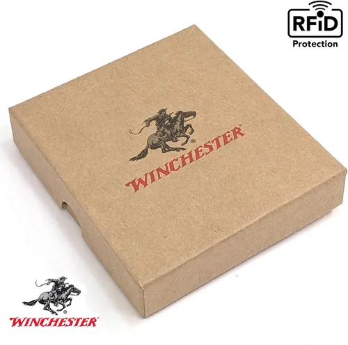 Vista 6 de Winchester billete RFID carteras para hombres de cuero genuino grano completo, ranura delgada para tarjeta con ventana de identificación ligero