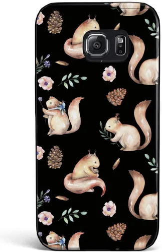 Vista 22 de Inspired Cases - Funda con textura 3D para iPhone Xs Max - Funda protectora de goma para Apple iPhone Xs Max - Patrón de acuarela de ardilla - Negro