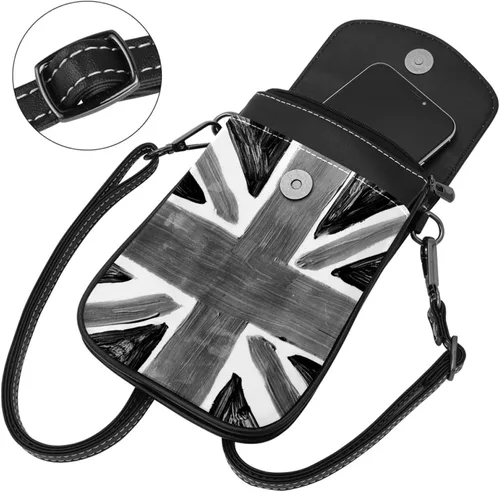 Vista 4 de Bolso cruzado pequeño Union Jack Cartera para teléfono celular