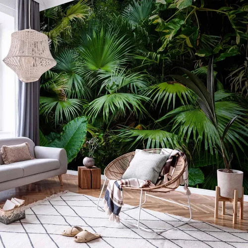 Vista 2 de artgeist Mural de pared premium tropical 197 x 110 pulgadas, papel tapiz no tejido, decoración de pared de vellón, impresión fotográfica, diseño