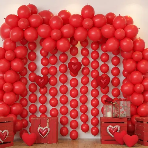 Vista 23 de 100 globos de látex, 10 pulgadas, color negro Enlazable para guirnaldas de arcos rápidos, decoración de boda, cumpleaños, Pascua, no necesita