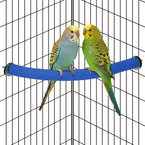 Vista 22 de Rypet Percha para Loros de Superficie Rugosa - Perchas de Arena de Cuarzo para Jaula de Pájaros para Pequeños Periquitos, Cacatúas, Conures