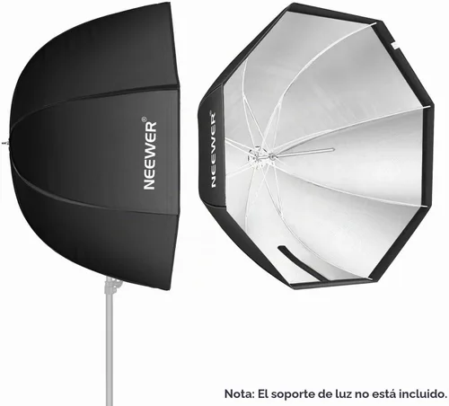 Vista 5 de Neewer Difusor octogonal o softbox, para flash Speedlite y Flash de estudio, 80 cm, con bolsa, para retrato o fotografía de producto.