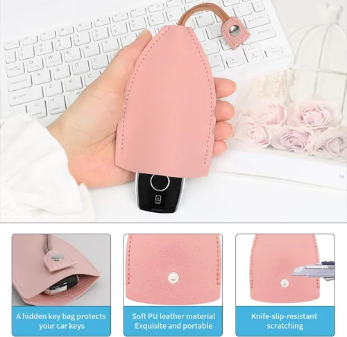 Vista 4 de 2 fundas creativas extraíbles para llaves de coche, bolsa de llavero de gran capacidad, funda protectora para llaves