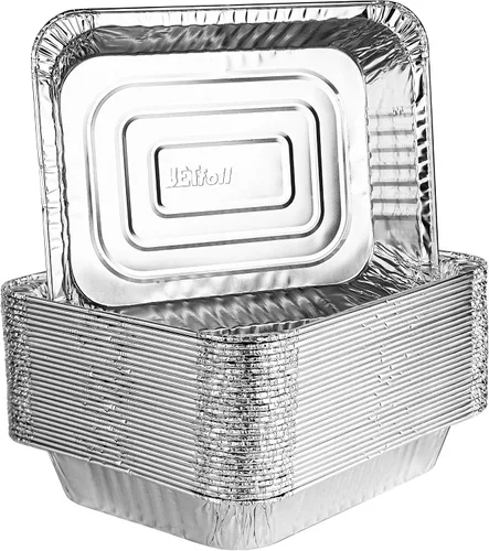 Vista 9 de PLASTICPRO Bandejas desechables de papel de aluminio 9 x 13, tamaño medio profundo, para hornear - Utensilios de cocina perfectos para hornear