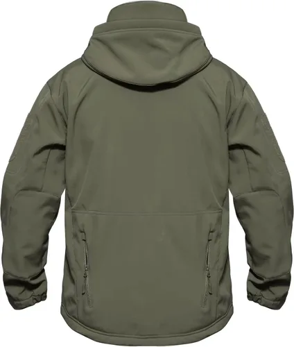 Vista 2 de MAGCOMSEN - Chaqueta táctica con capucha para hombre, impermeable, suave, abrigo de invierno