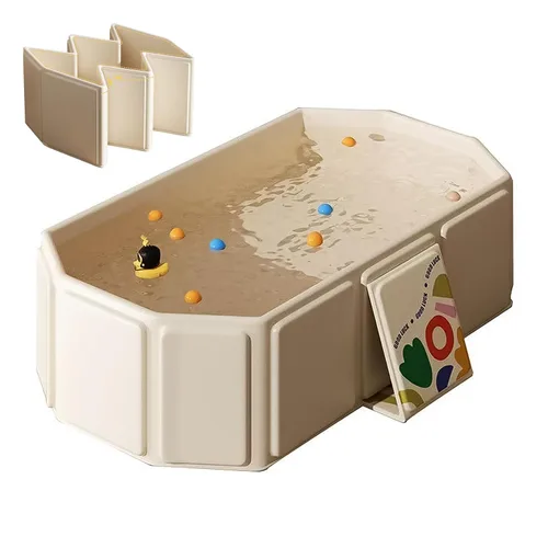 Vista 7 de Bañera portátil y plegable para recién nacidos y niños pequeños, fácil de almacenar, ligera para el hogar y viajes, tinas plegables SpaceSaver