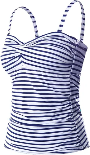 Vista 2 de Holipick Parte superior tankini para mujer, parte superior de natación con control de abdomen, solo sin parte inferior