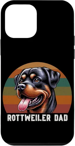 Vista 16 de Rottweiler Dad Rottie Father Dog Parent Father's Day Retro Case for iPhone 16