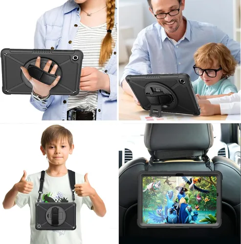 Vista 7 de ZtotopCases Funda resistente a prueba de golpes con protector de pantalla para Samsung Galaxy Tab A11+ Plus/A9+ de 11 pulgadas 2025/2023, color negro