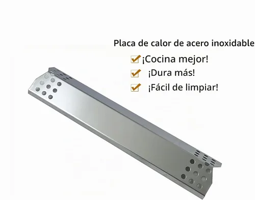 Vista 3 de Parts DP130 - Protector térmico de acero inoxidable de 14 9/16 x 3 3/8 pulgadas, repuesto para Sunbeam, Nexgrill, Grill Master, Charbroil, Kitchen